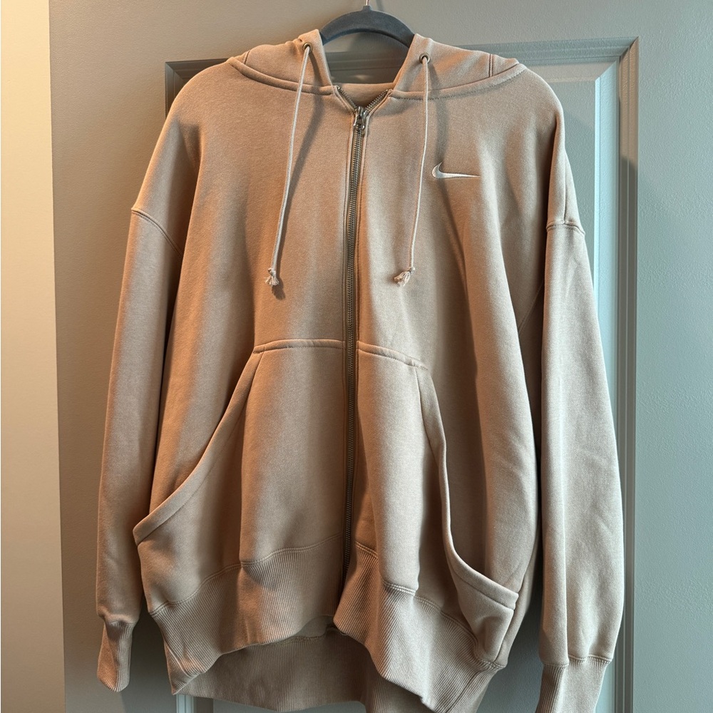 Tan Nike Fleece Full-Zip